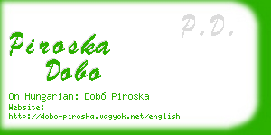 piroska dobo business card